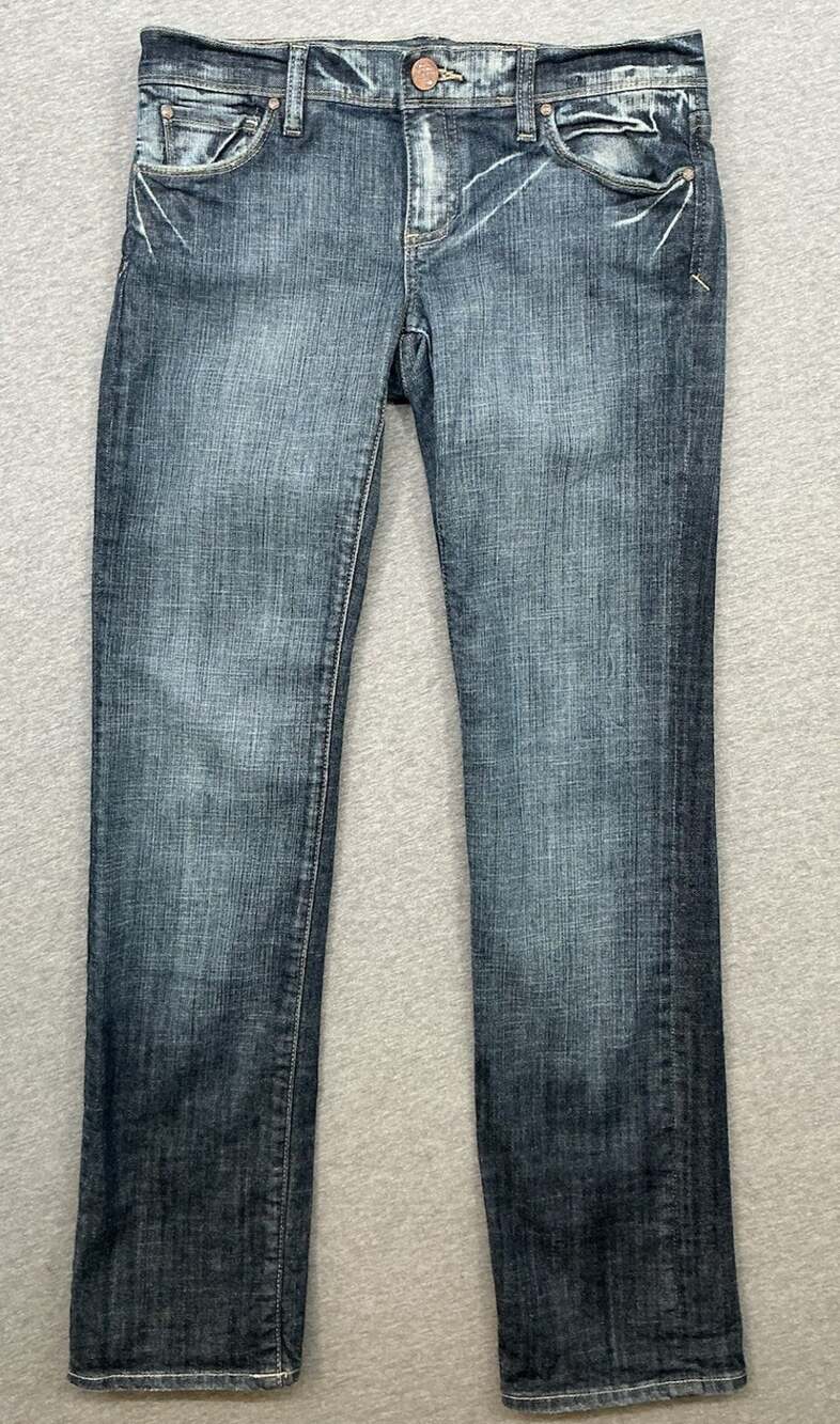 See Thru Soul Jeans Women's 28 Low Rise Bootcut Y2K Chain Heart Rhinestone